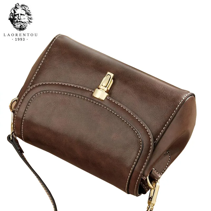 Женская кожаная сумка мессенджер LAORENTOU роскошная в стиле ретро лето 2019|Сумки с