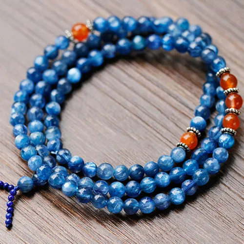

Quality Cat'S Eye Kyanite Mutil-Beads Blue Transparent Stone Bracelet Creative Gift Free Shipping