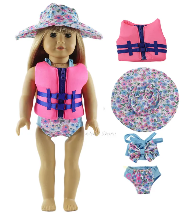 1 комплект синяя одежда для купания Одежда кукол 18 дюймов A46|doll clothes|outfit dollclothes for
