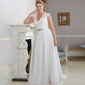 Шифоновые Свадебные платья Jiayigong с рукавами-крылышками, женское платье без рукавов, расшитое бисером, а-силуэт, кружевные свадебные платья, свадебное платье