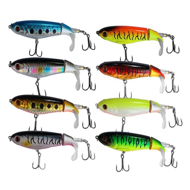 TUYA вращающийся хвост Topwater Воблер Поппер приманки для ловли на блесну гольян whopper plopper бионическая рыба искусственная приманка 10,5 см 17 г
