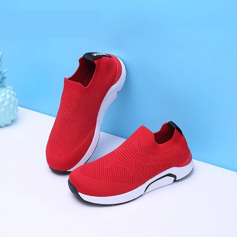 Мальчиков чистая ткань дышащая обувь для защиты ног Slip On Туфли без каблуков
