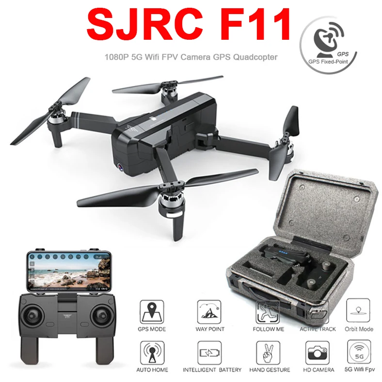 SJRC F11 gps Дрон с Wifi FPV 1080P камера бесщеточный Квадрокоптер 25 минут время полета управление жестами складной Дрон Vs SG906
