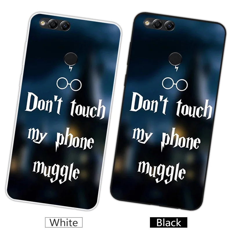 Силиконовый чехол для Huawei Honor 7X черный матовый 7 X телефона DIY Fundas 7x Funny Cat |
