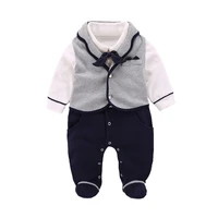 cotton baby boy romper new born baby clothes autumn winter overalls for children new year 3 6 9 months baby rompers vests 2pcs