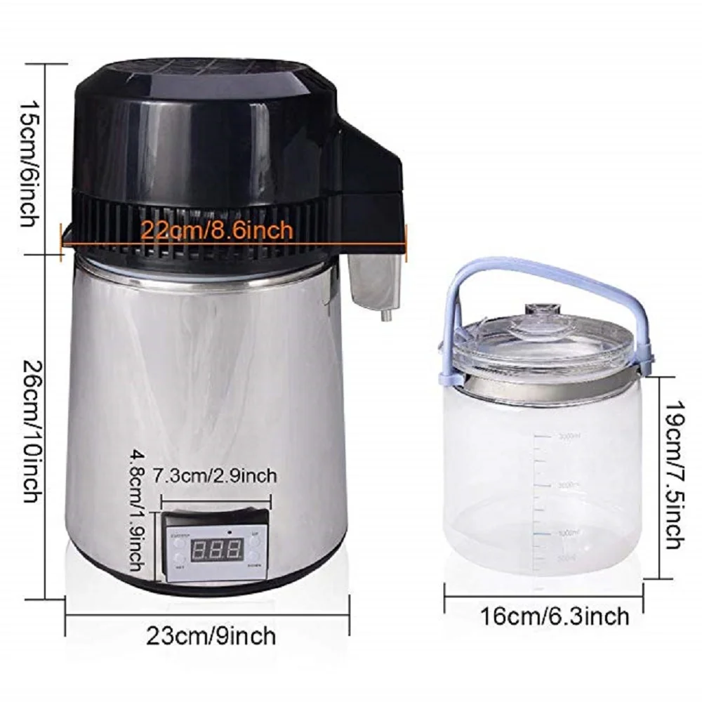 YUEWO 4L/1Gal Самогонный аппарат еще комплект дистиллятор спирта дистиллятор воды с соединением бутылки домашнего пивоварения вина делая комплект