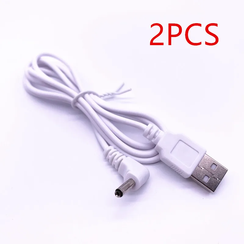 White/black 90 Angle PC USB Male To 5V DC 3.5mm X 1.35mm Barrel Connector Power Cable Cord Adapter 1m 3 Feet