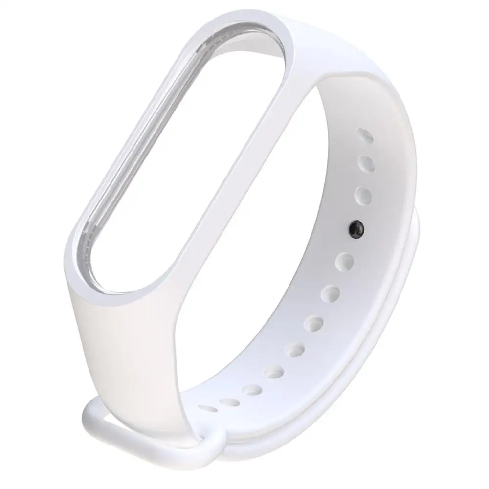 white Силиконовый сменный ремешок для браслета Xiaomi Mi Band 3 сменный ремешок для Xiaomi Mi Band 3 ремешок для Xiaomi Mi Band 3 - Цвет: white
