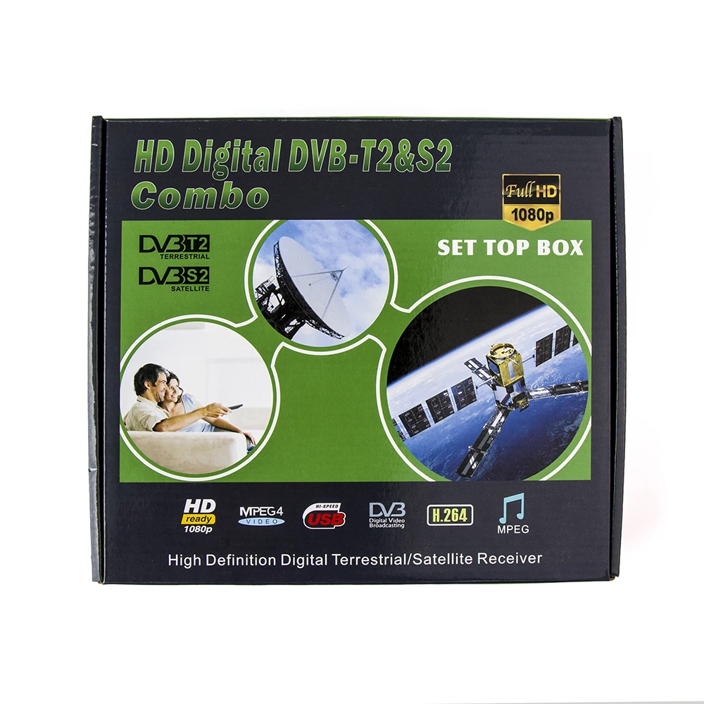 DVB T2 ТВ ресивер H.264 1080P HD MPEG 4 USB цифровой спутниковый тюнер S2 поддержка Bisskey для