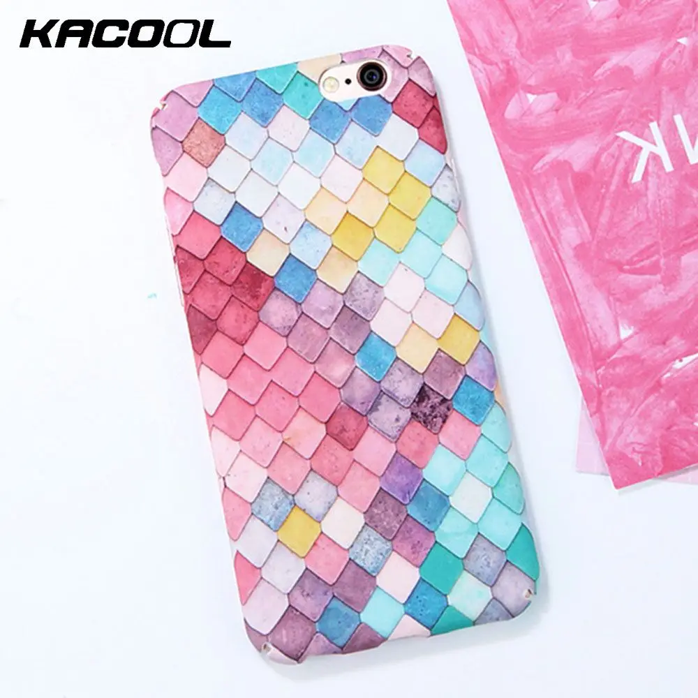 KACOOL телефон случаях красочный узор Чехол матовый для iPhone 6 Plus 6s плюс Симпатичные