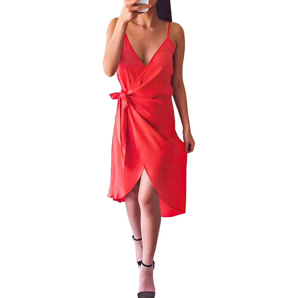 Одежда Vestido De Festa женское платье сексуальное однотонное на бретельках v образный