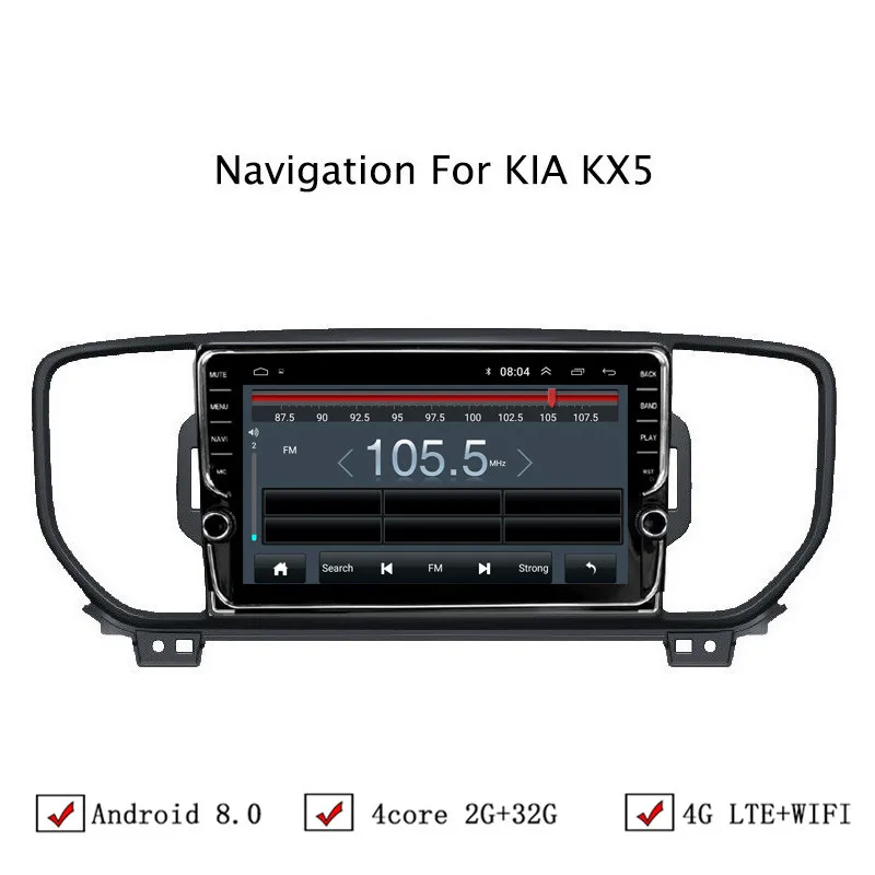 9&quot Android 6.0/8.0/8.1 Car DVD GPS Navigation For Kia Sportage 2016 2017 2018 KX5 Radio Stereo Head Unit With WIFI/4G LTE | Автомобили