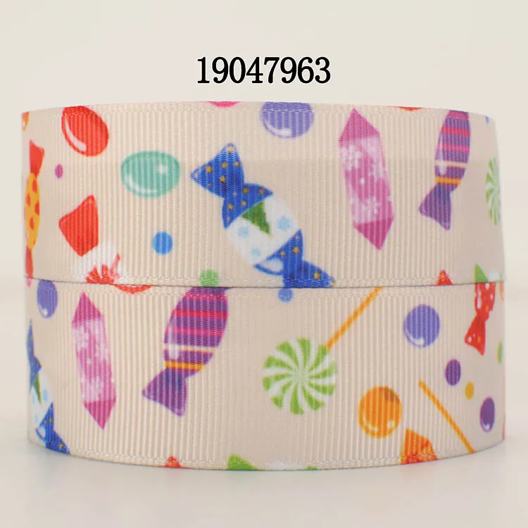 Новинка 50 ярдов красочные конфеты лента с узором напечатанные grosgrain ленты 19047959