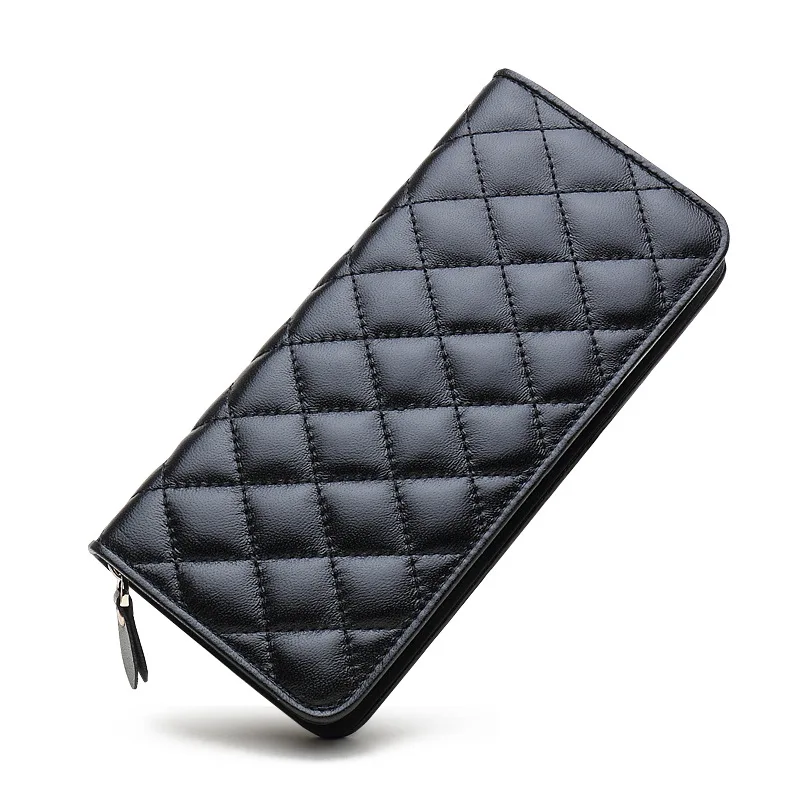 Женский стеганый длинный бумажник ZENTEII из натуральной кожи|long wallet|pattern walletwallet pattern