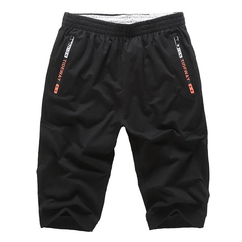 

Asian size XXXXXL Cotton knit Short Pants Men's Cropped Trousers Pencil Short Pants Seven Sweatpants Men Man Male Bottom Trouser