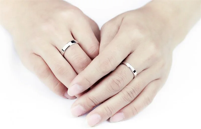 Обручальное кольцо из натурального серебра 925 пробы изящное ювелирное изделие