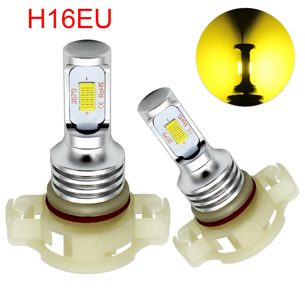 2 шт. 3570 чип светодиодный противотуманные лампы 72W фары для 3200LM H10 H16EU H11 H7 H4 H3 H1 9006 9005 881 880 светодиодный туман светильник белый светильник, футболка с принтом "автомобиль" светильник s противотуманная фара
