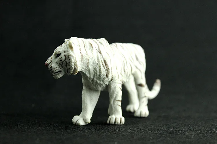 Редкие животные белый тигр статическая модель пластиковые фигурки Обучающие