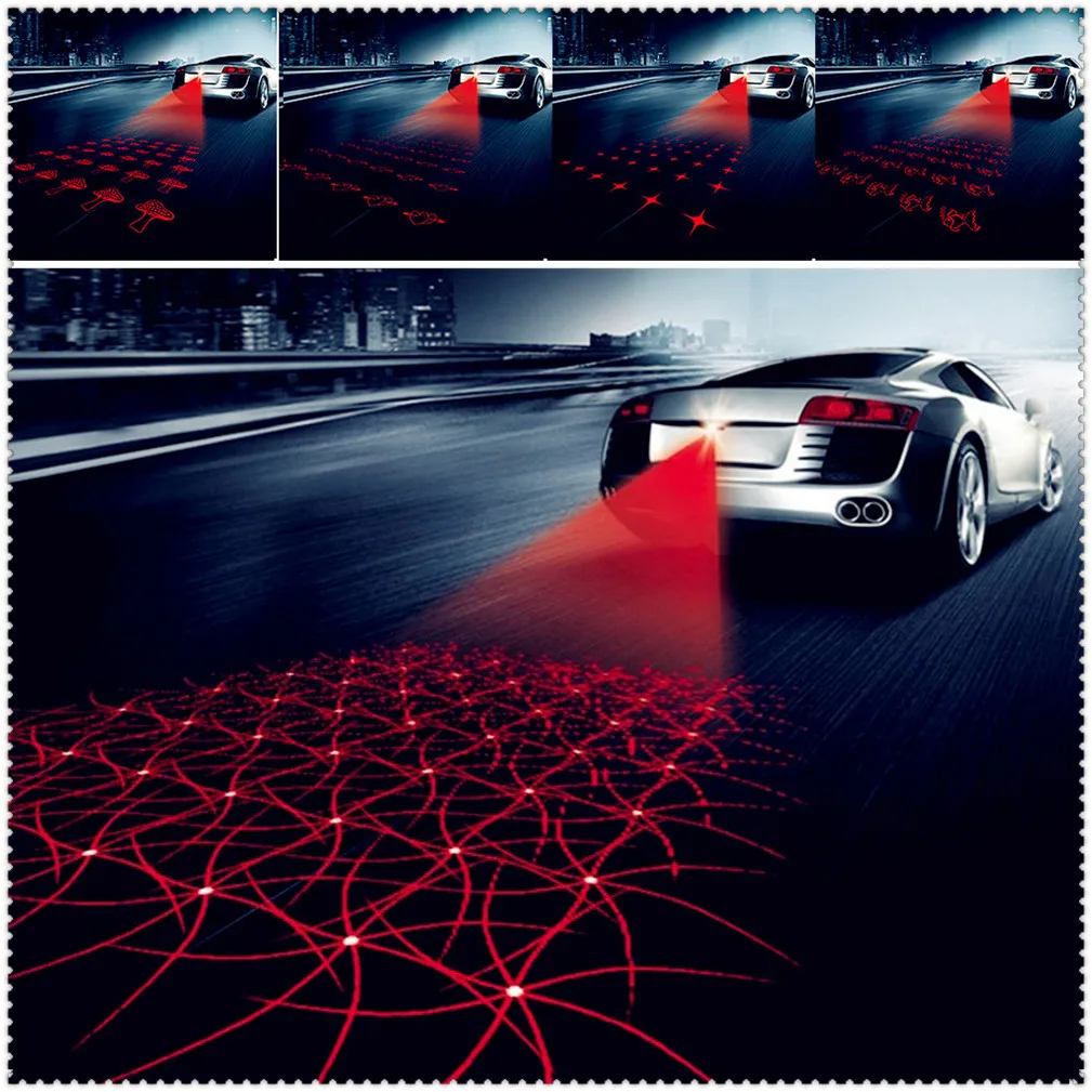 Автомобильный лазерный анти противотуманный Предупреждение ющий светильник для