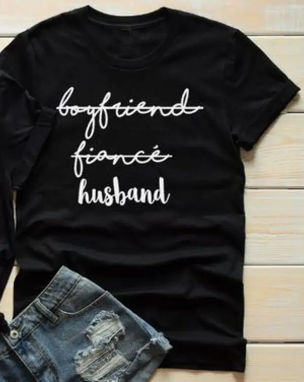 Husband --- black Одинаковая футболка для пары, для свадьбы, для жены, Camisetas, для мужчины, для мужчины, вечерние топы для свадьбы, одинаковые комплекты - Цвет: Husband --- black