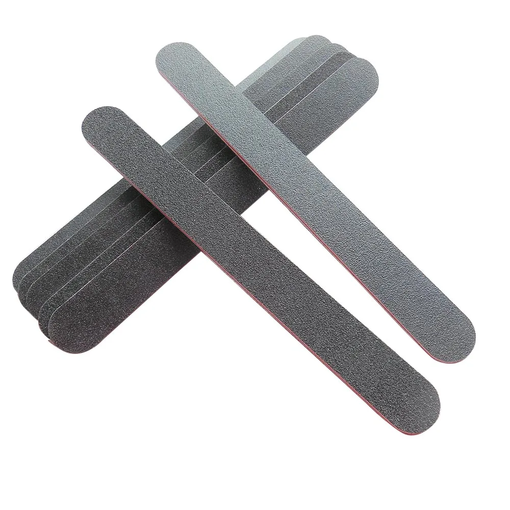 10 X Шлифовальная Пилка Для Ногтей Стеллаж с прямым краем Толстая ручка черный