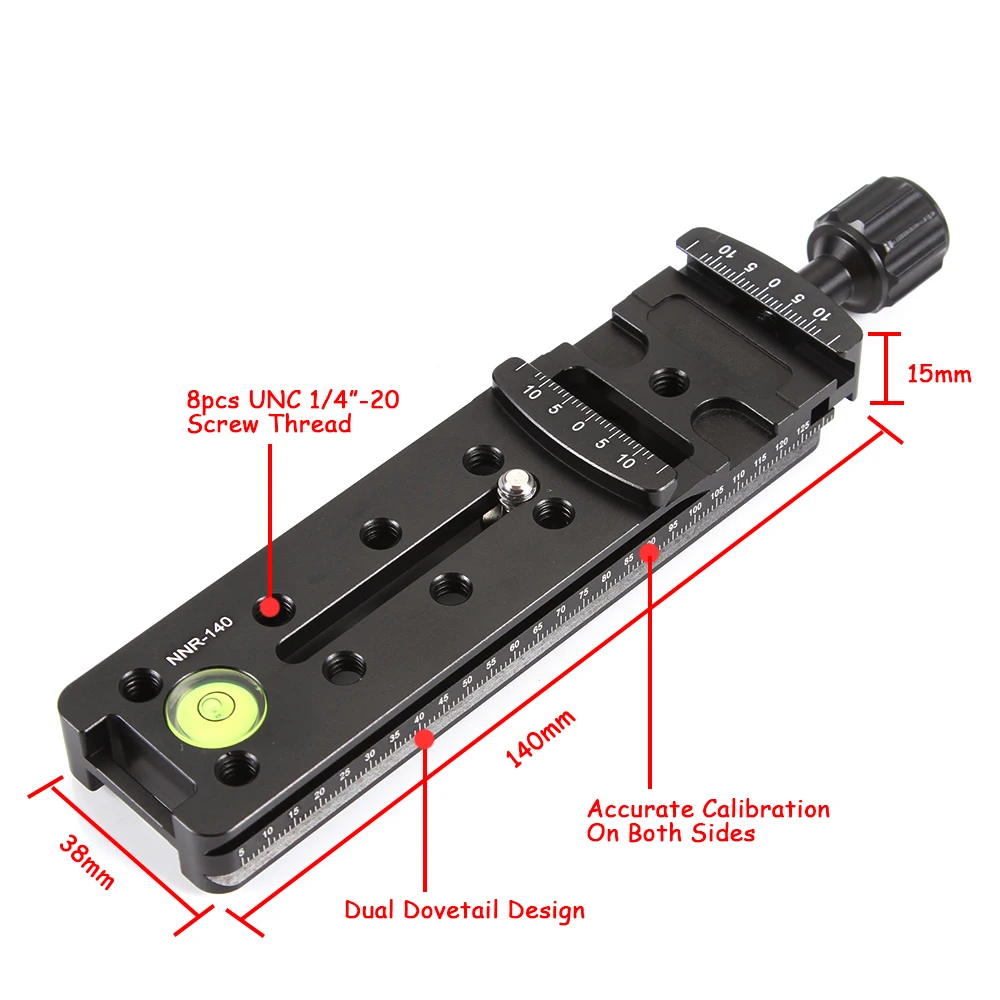 Многоцелевой 140 мм узловой слайд макро рельсовая пластина быстроразъемный зажим