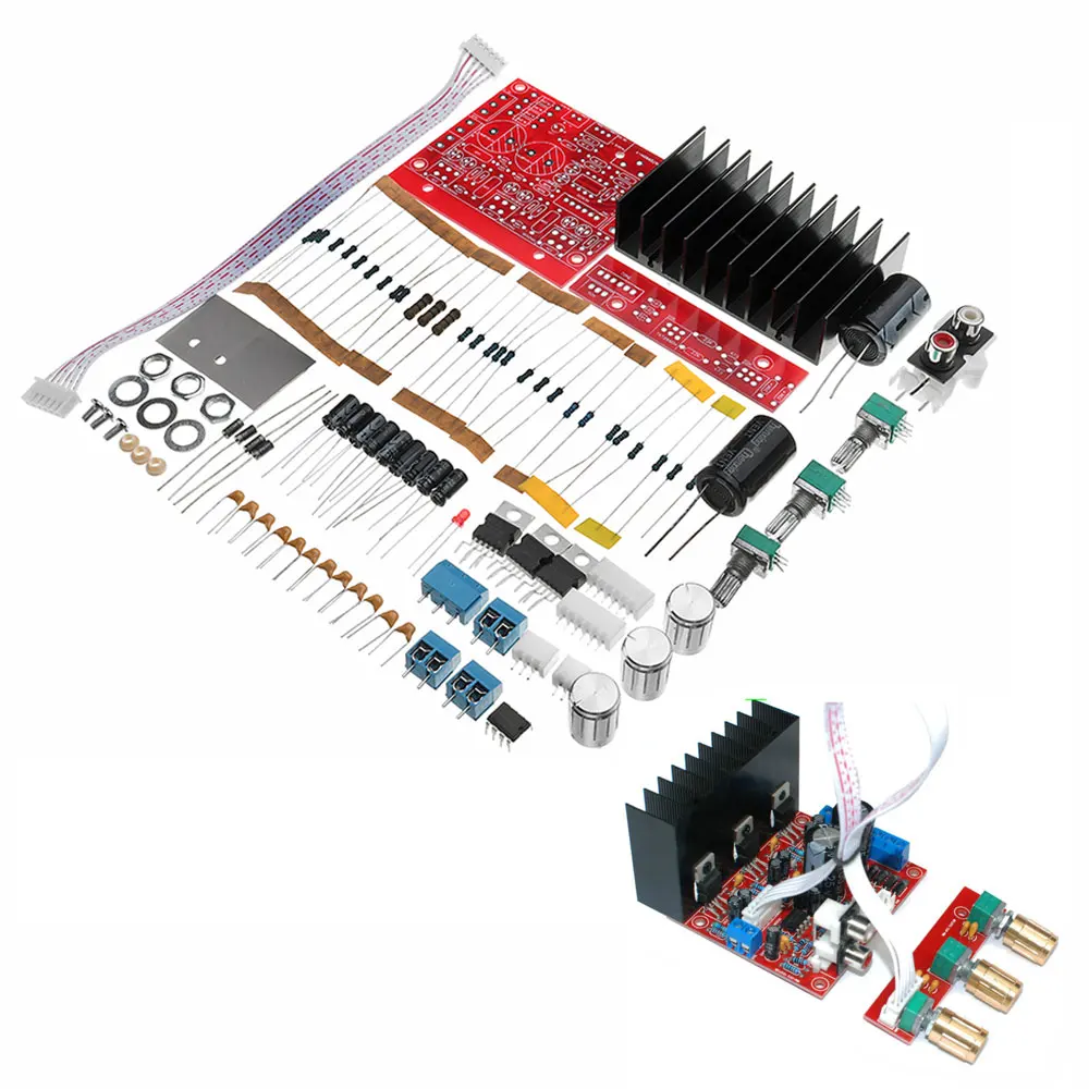 LEORY DIY 3 ChannelsTDA2030A DC 12 В цифровой усилитель сабвуфера доска комплект компьютер