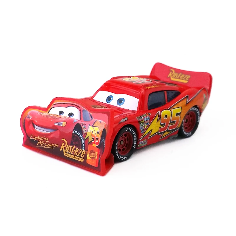 Дисней Pixar Cars Lightning McQueen с металлическим указателем литой под давлением