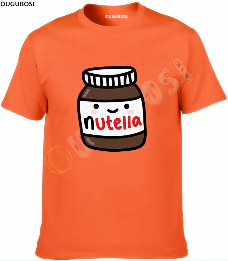 Бесплатная доставка с изображением шоколадной пасты Nutella лесной орех футболка