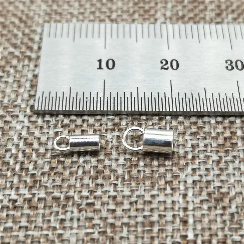 Женский серебристый кожаный шнур заглушки отверстие 1 5 мм 2 для браслета |