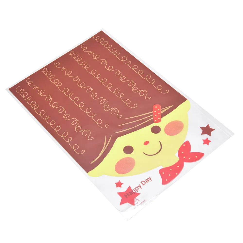 100 шт конфеты мешки мультфильм печати еды класса подарки торт печенье упаковка