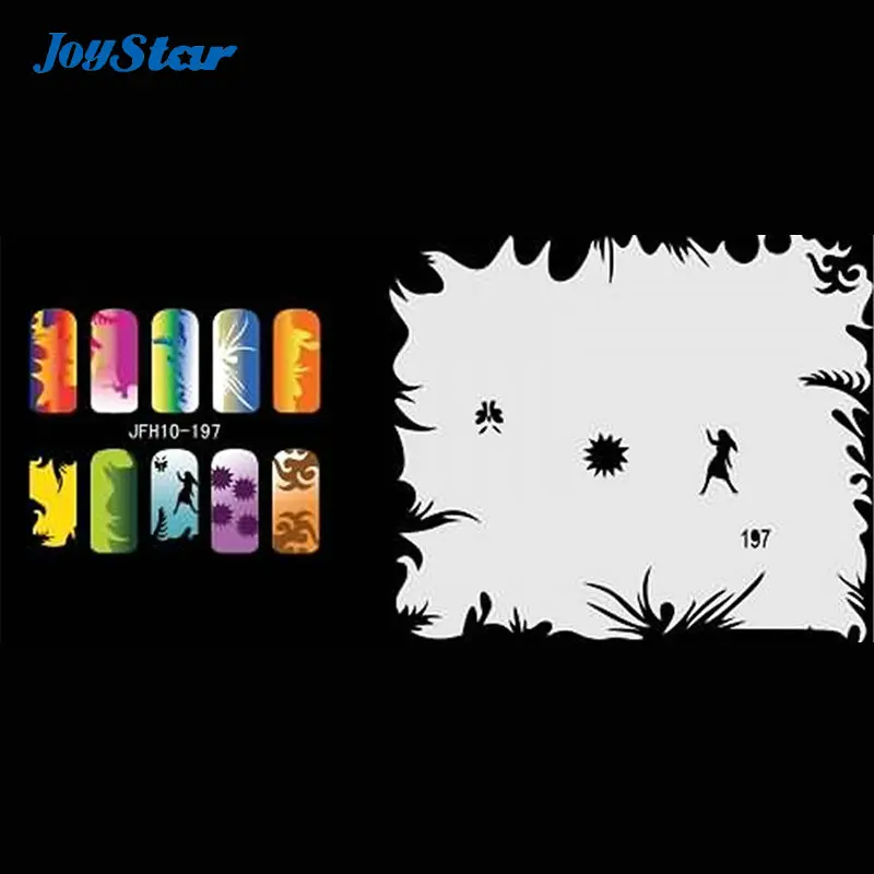 ABEST многоразовый Аэрограф для дизайна ногтей трафарет 400 дизайнов 20 листов