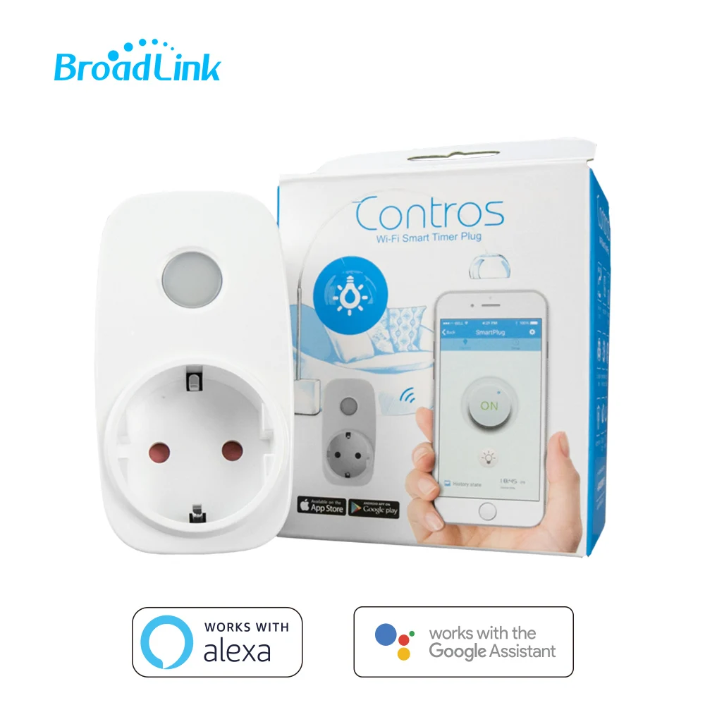 Смарт розетка BroadLink SP3 с измерителем беспроводной штепсельный таймер работает Alexa