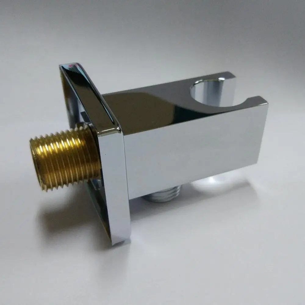 

Square Handheld Shower Head Holder Water Outlet Elbow , Wall Mounted 04-018