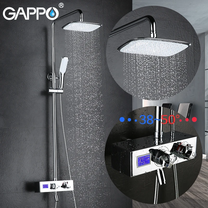 Смеситель для душа GAPPO термостатический кран Водопад ванной комнаты настенный
