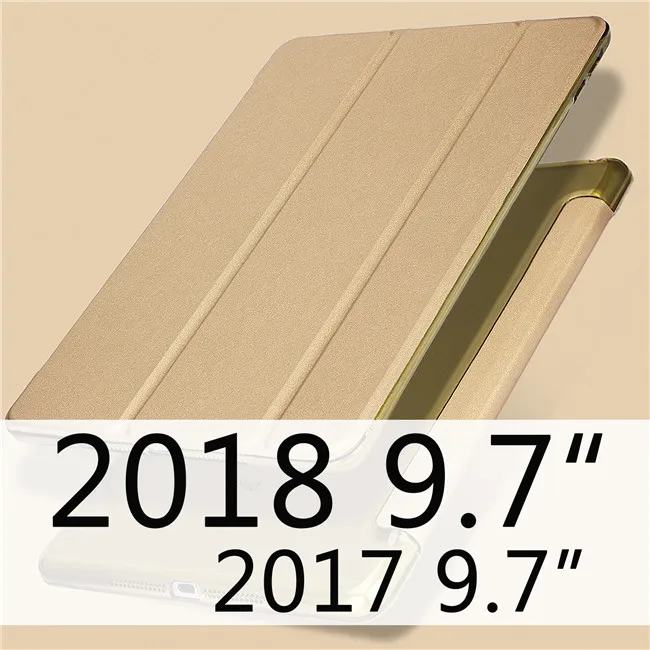 Gold 2018 Для iPad чехол 9,7 Air 2 Funda ультра тонкий из искусственной кожи PC жесткий чехол-подставка для iPad 6-го Поколения iPad Air 2 Air 1 чехол - Цвет: Gold 2018