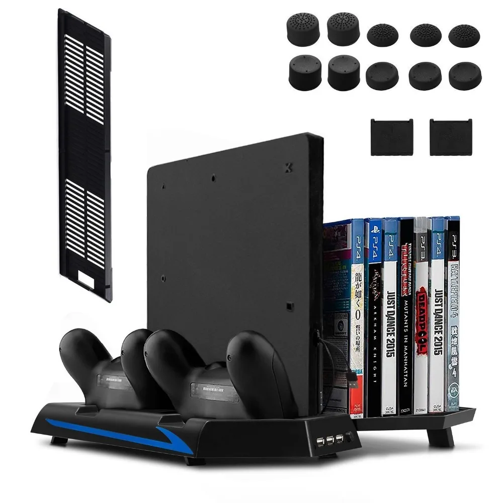 Keten PS4/PS4 Slim вертикальная подставка с охлаждающим вентилятором регулятор Зарядное
