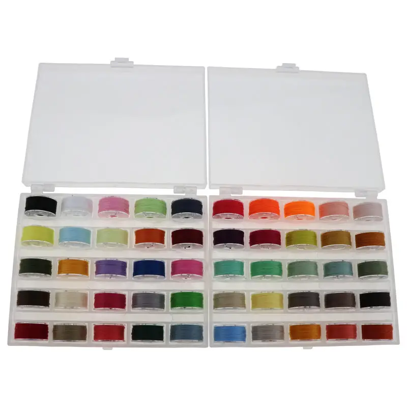 50PCS wired bobbin Пустая коробка с 25 бобины для шитья машины пластиковые катушки для дома ручной работы аксессуары Швейные Инструменты - Цвет: 50PCS wired bobbin