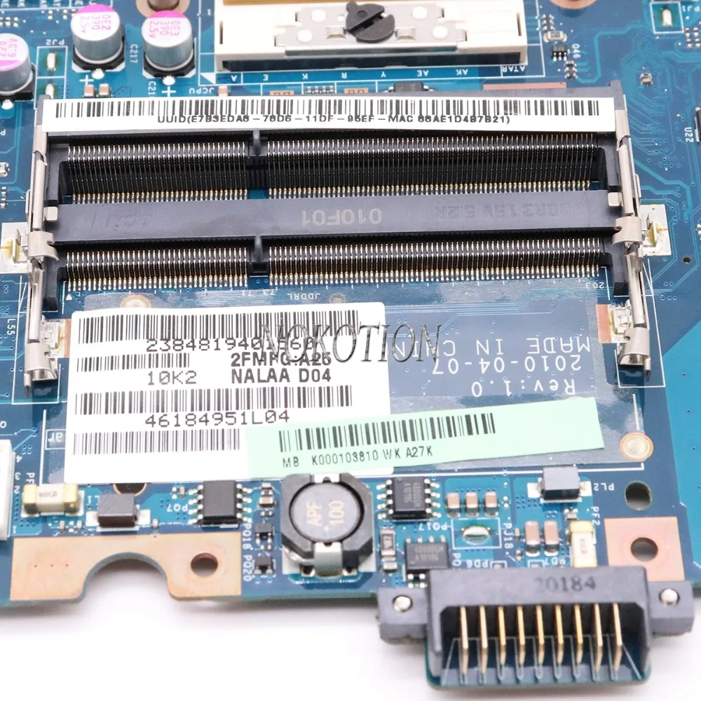 NOKOTION K000103810 NALAA LA-6042P MB K000103830 для toshiba satellite L670 L675 материнская плата для ноутбука HD5470 основная плата ЦП