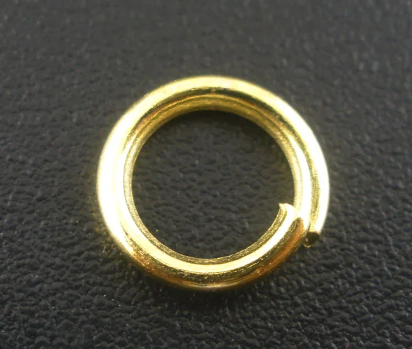 

Открытые Кольца DoreenBeads золотого цвета, 200 шт., 8x1,2 мм (B03828)
