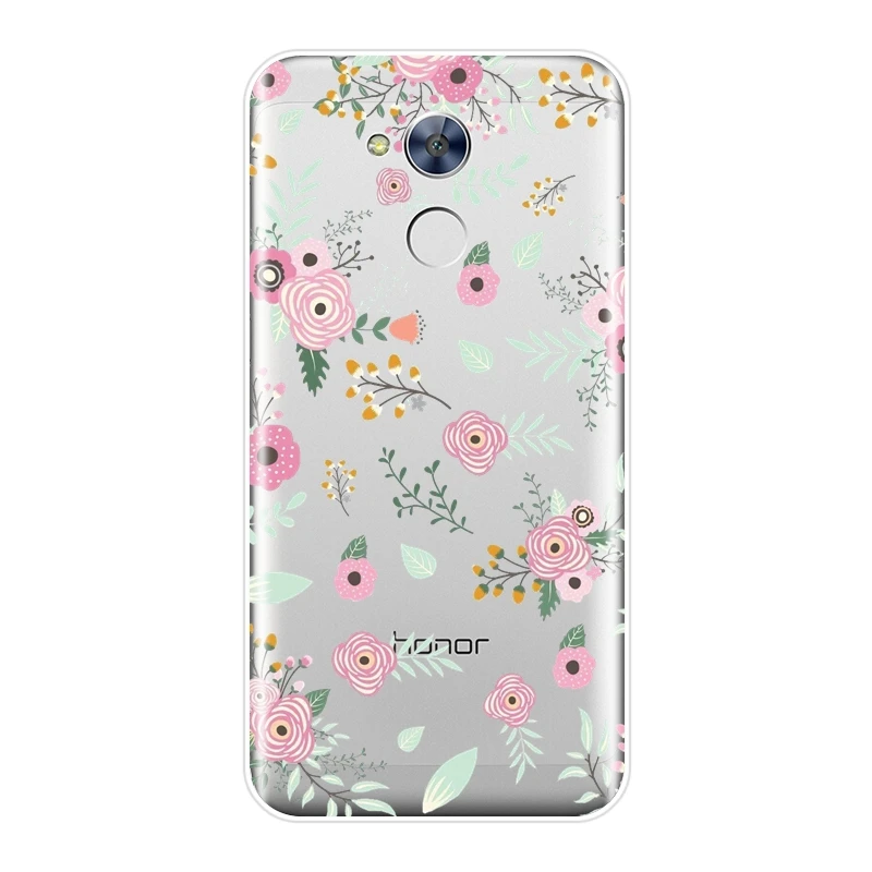 Мягкий силиконовый чехол для телефона Huawei Honor 6A 4C 5C 6C Pro задняя крышка с розовым