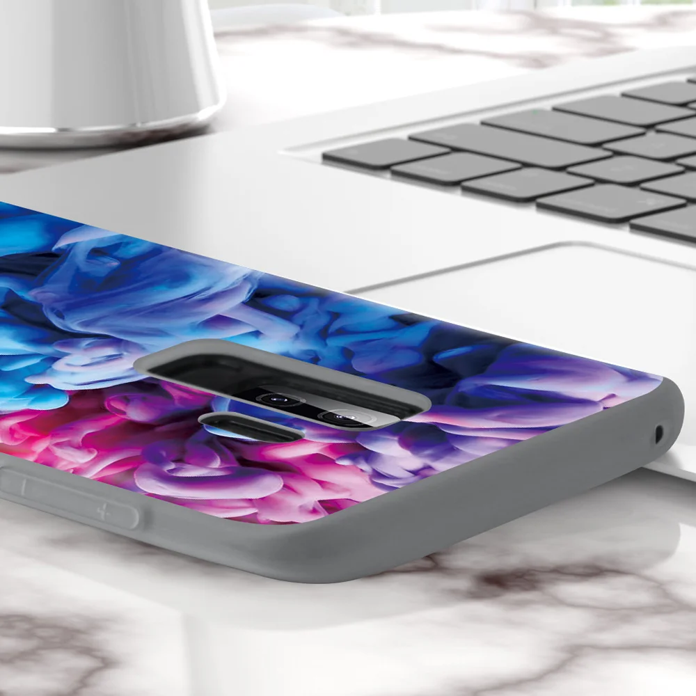 CASEIER цветной дымчатый чехол для телефона Samsung S9 S8 S10 S10E Plus S7 Edge J720 EU J7 2017 A7 Shell |