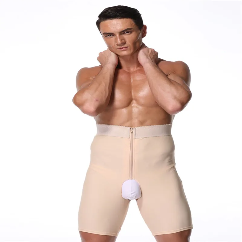 

Men's Body Shaper Pants High Waist Trainers Slimming Panties Belly Abdomen Fat Drawing Fitness Underwear Shape Wear Black Milk