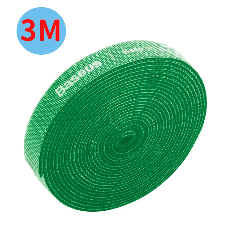 3M Green Baseus Кабельный органайзер для сматывания проводов для iPhone Micro usb type C HDMI кабель управление держатель наушники в форме мыши шнур протектор клип - Цвет: 3M Green