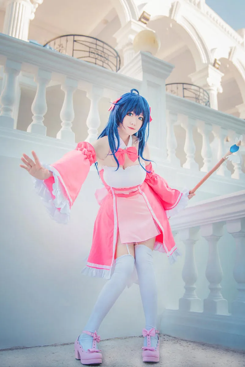 Netoge no Yome wa Onnanoko ja Nai to Omotta? Ако Тамаки Косплей Костюм Платье + воротник бант