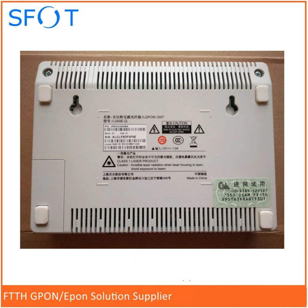 Alcatel Lucent FTTO оптический сетевой терминал I-240E-Q GPON ONU 4 порта ethernet и 2 телефонных SIP |