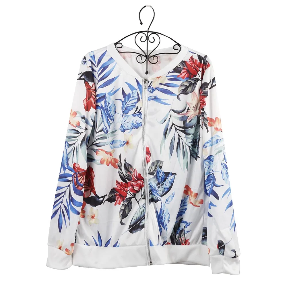Тонкая женская куртка с цветочным принтом в стиле ретро короткая тонкая бомбер