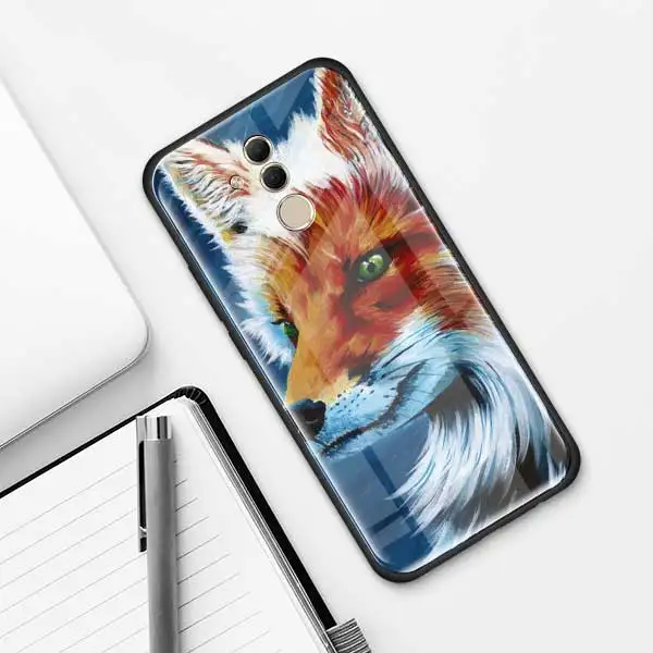 003 Чехол из закаленного стекла с изображением животных оленя льва Для huawei P30 Pro P10 P20 P30 Lite mate 10 20 Pro Honor 20 Pro 8X - Цвет: 003