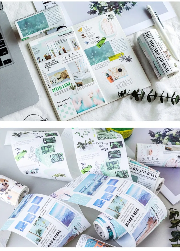 В mocard журнал жизнь путешествия Журнал Лента для декорации Washi DIY планировщик для скрапбукинга маскирующая лента Escolar 8 стилей