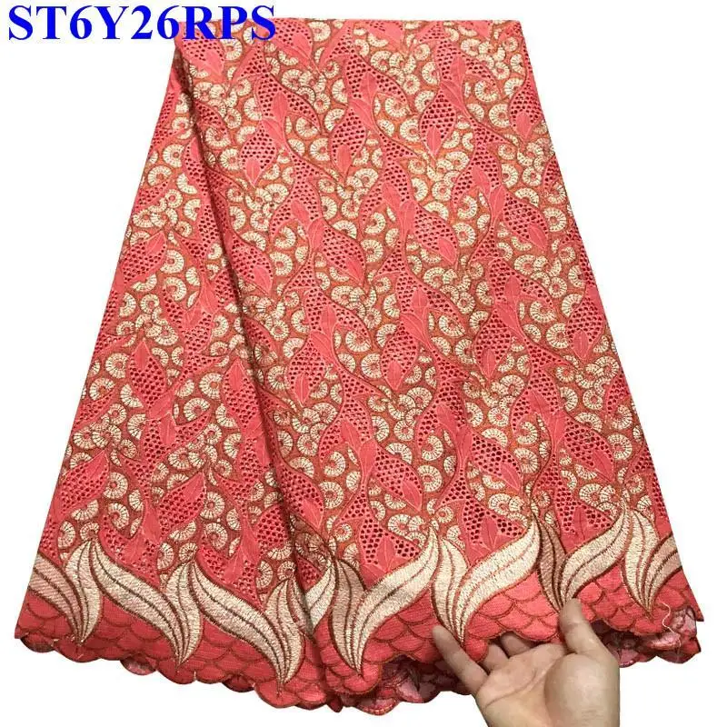 Африканская швейцарская вуаль кружева в Швейцарии 100% хлопок кружевная отделка с